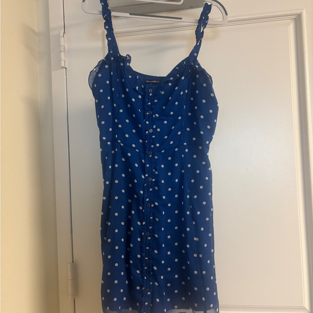 Abercrombie & Fitch Blue Dress with White Dots